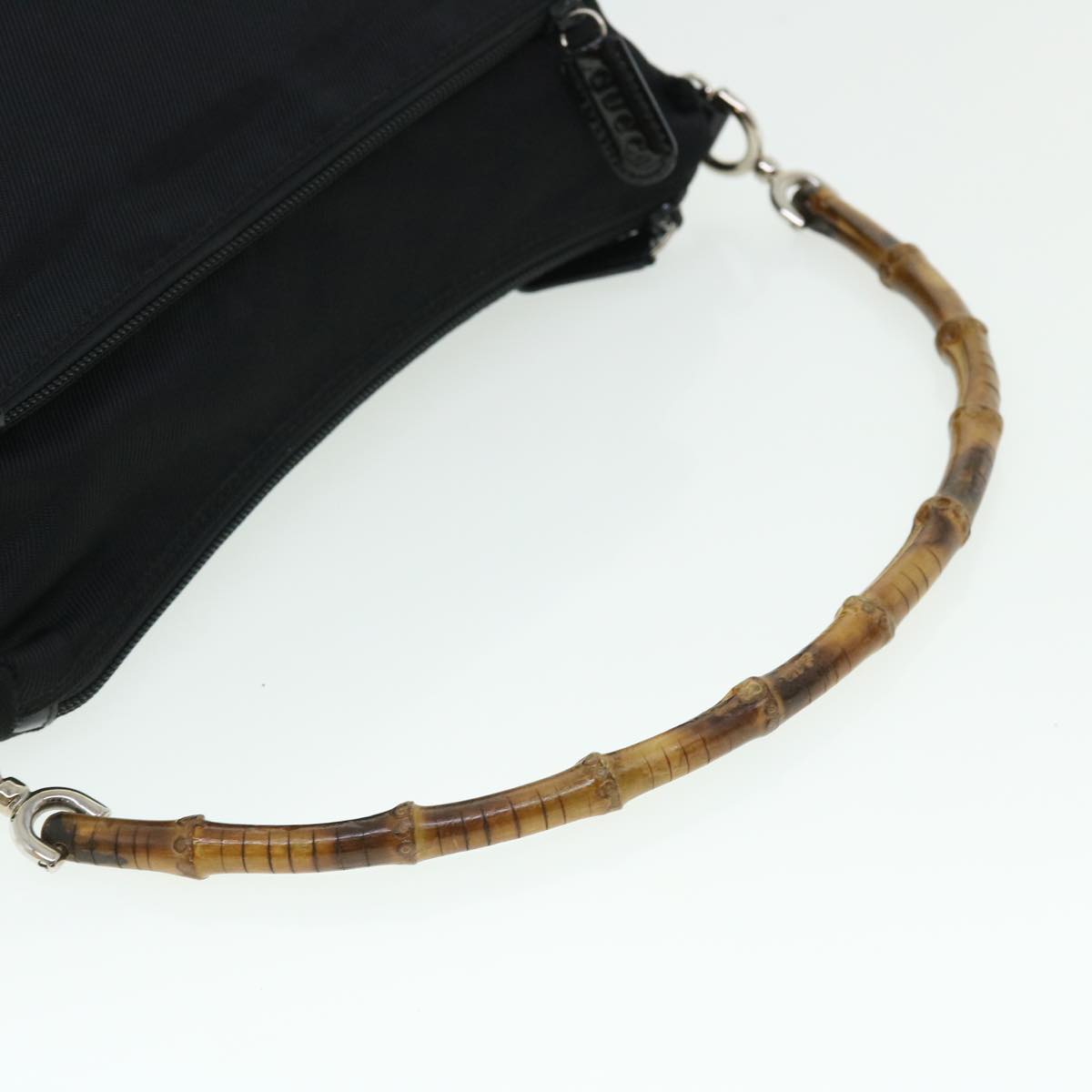 GUCCI Bamboo Shoulder Bag Nylon 2way Black 000 0509 200 159 51649