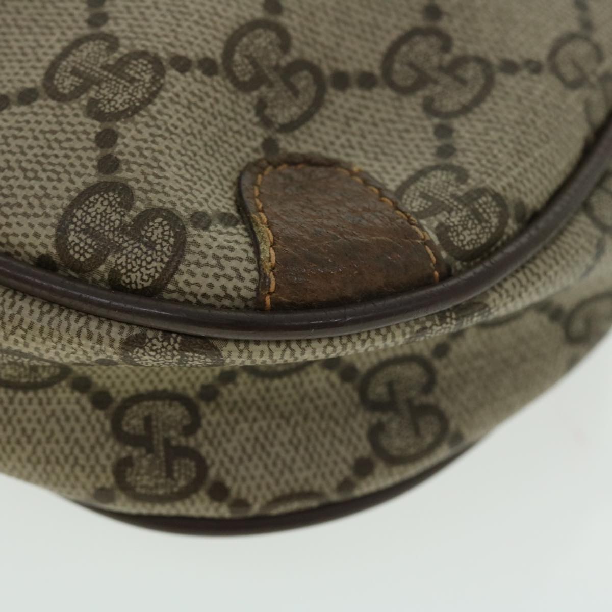 GUCCI GG Canvas Web Sherry Line Shoulder Bag PVC Leather 156 02 066 51651