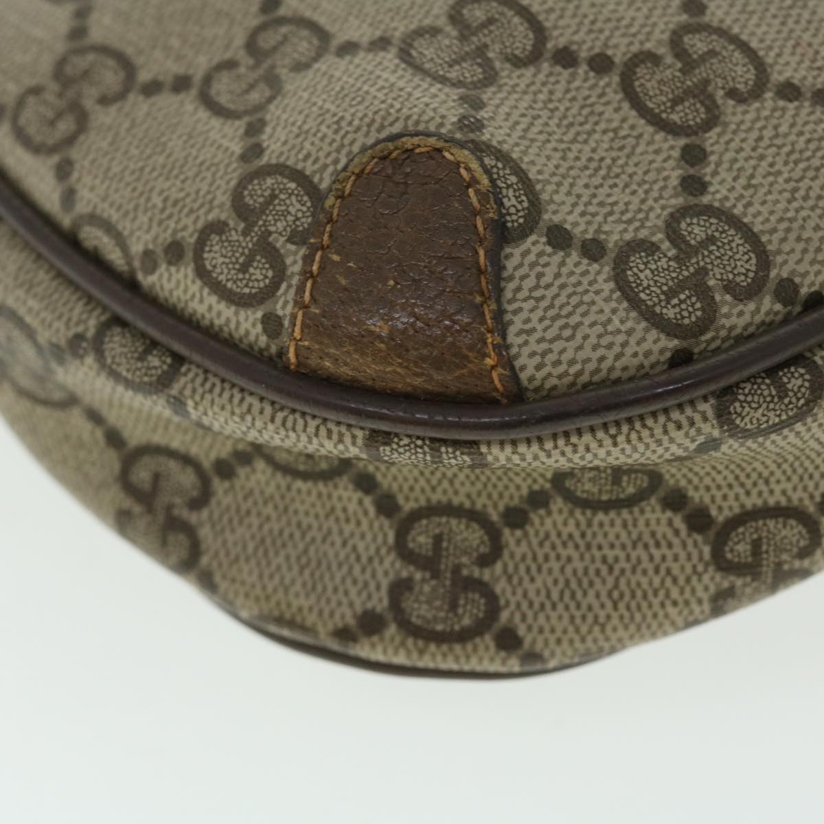 GUCCI GG Canvas Web Sherry Line Shoulder Bag PVC Leather 156 02 066 51651