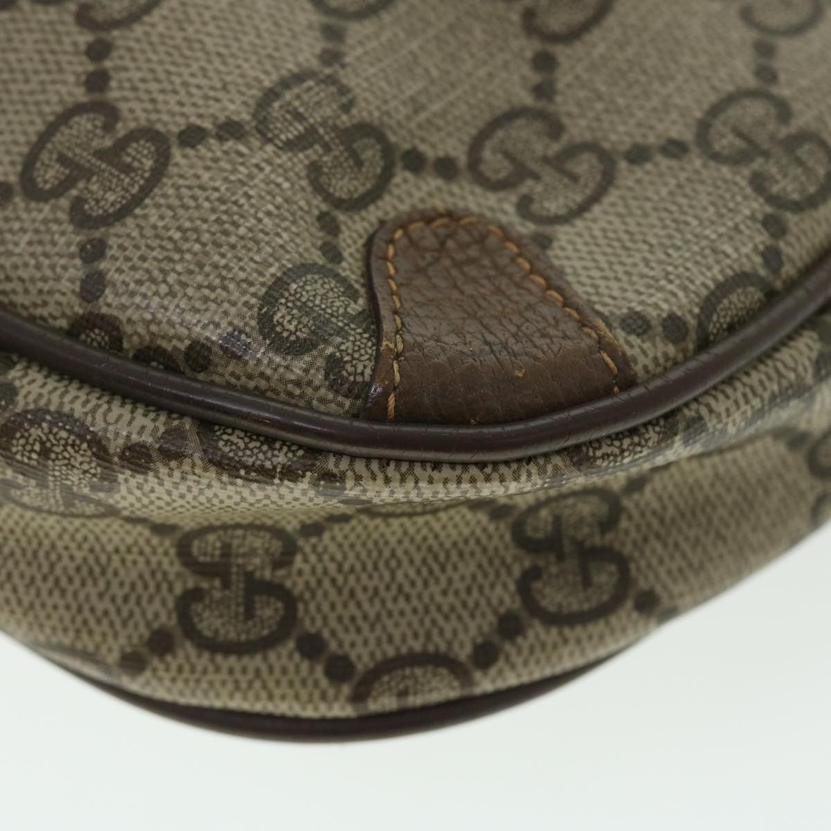 GUCCI GG Canvas Web Sherry Line Shoulder Bag PVC Leather 156 02 066 51651