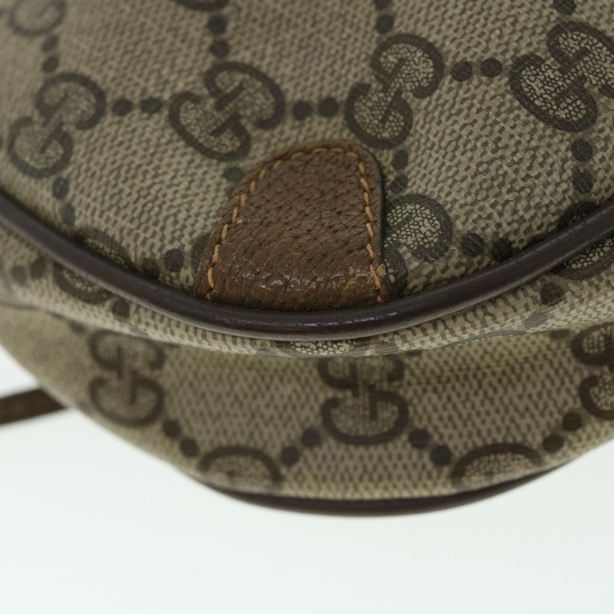 GUCCI GG Canvas Web Sherry Line Shoulder Bag PVC Leather 156 02 066 51651
