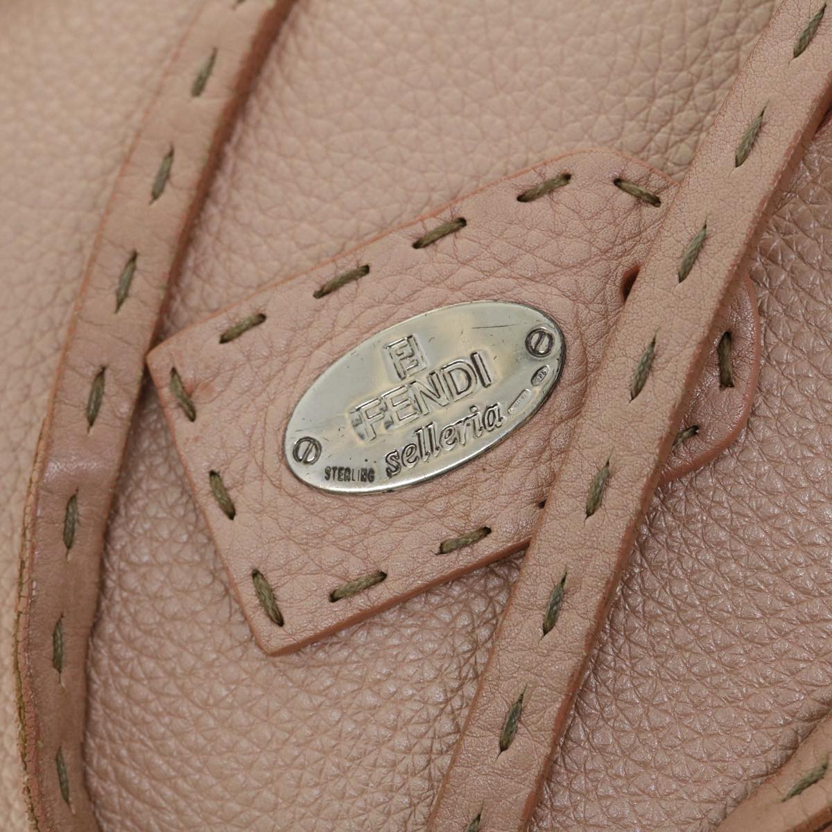 FENDI Celeria Tote Bag Leather Pink 51657