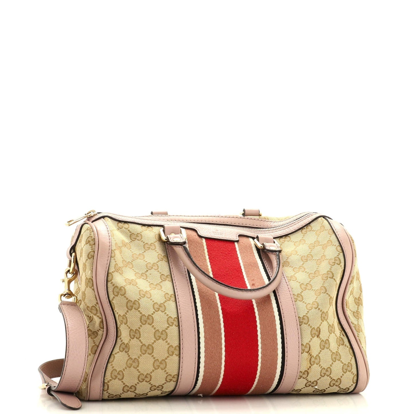 Vintage Web Boston Bag GG Canvas Medium