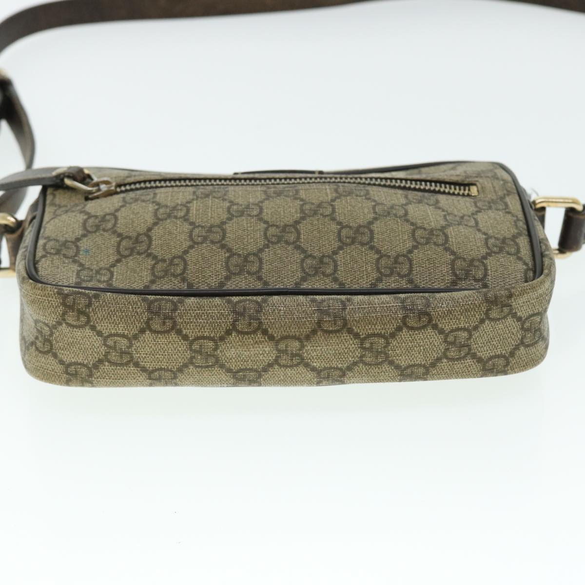GUCCI GG Canvas Shoulder Bag PVC Leather Beige 51841
