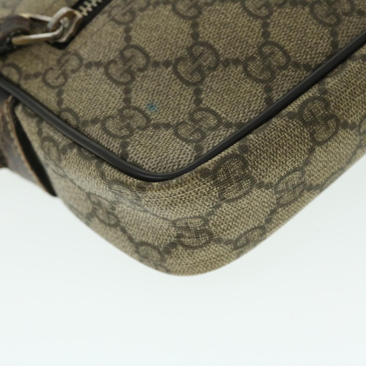 GUCCI GG Canvas Shoulder Bag PVC Leather Beige 51841