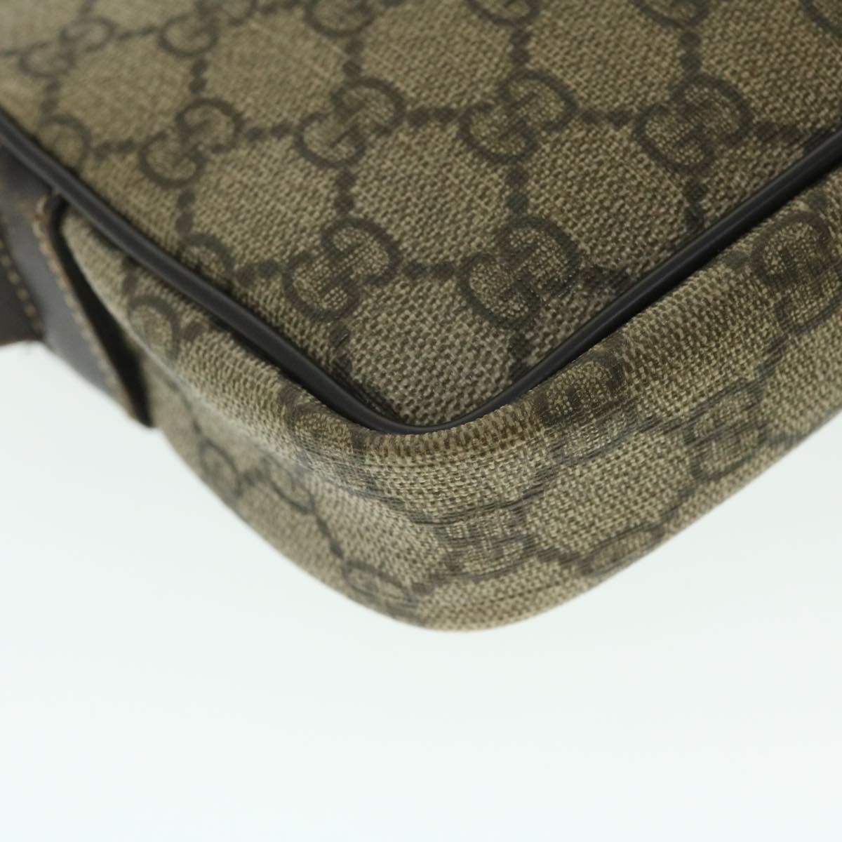 GUCCI GG Canvas Shoulder Bag PVC Leather Beige 51841
