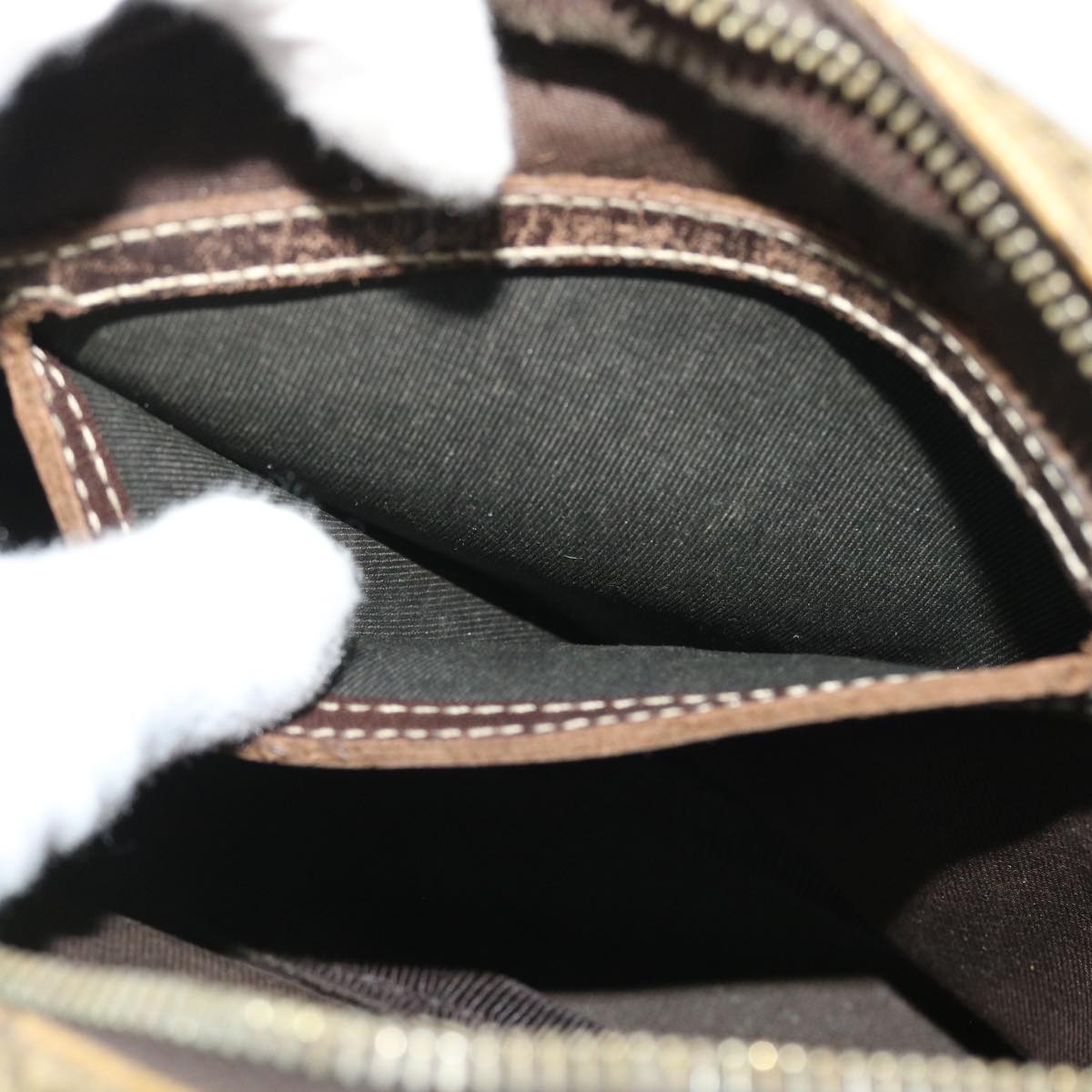 GUCCI GG Canvas Shoulder Bag PVC Leather Beige 51841
