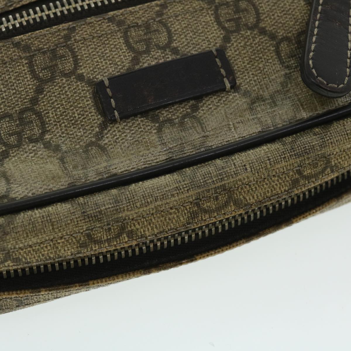 GUCCI GG Canvas Shoulder Bag PVC Leather Beige 51841