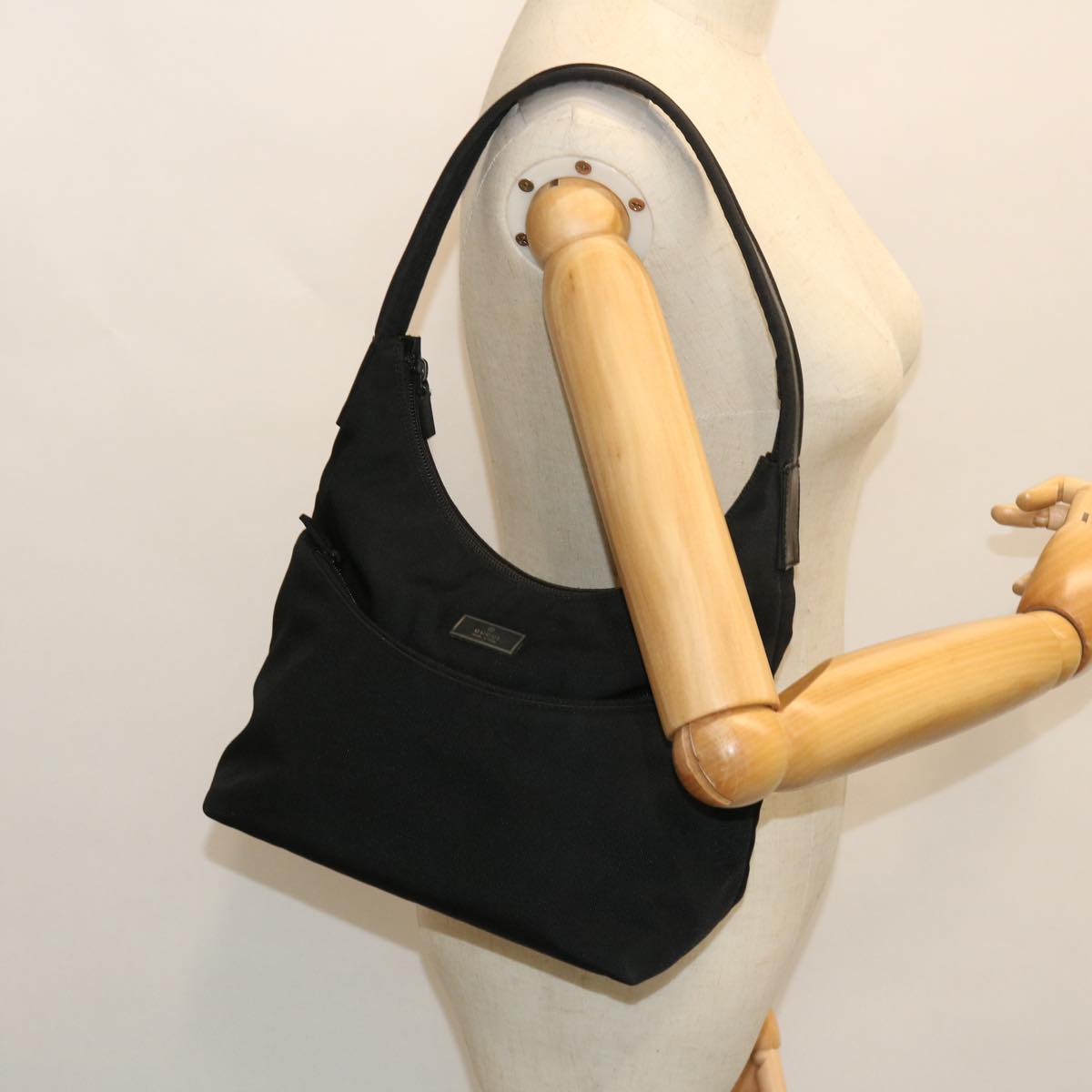 GUCCI Shoulder Bag Nylon Black 51843
