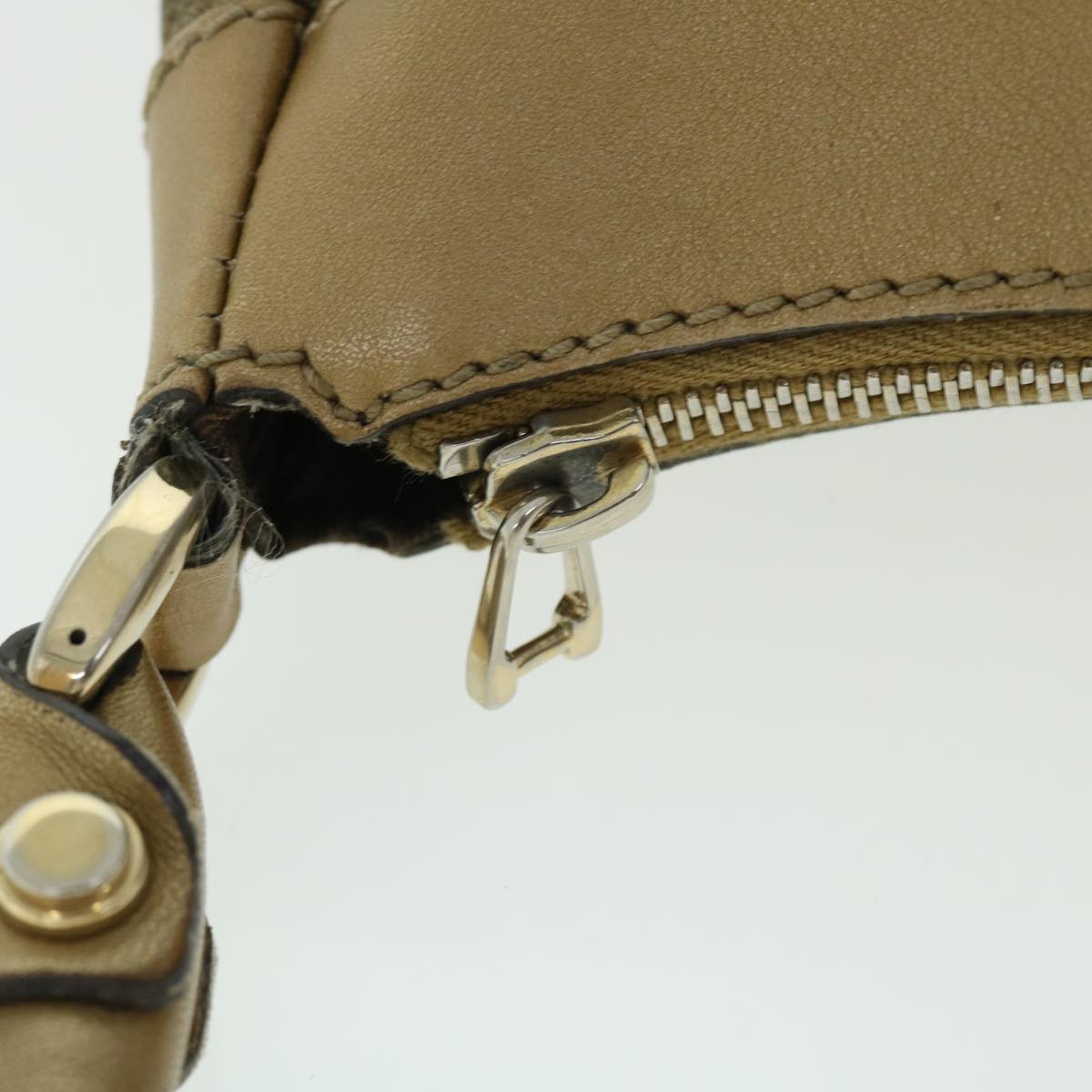 GUCCI GG Crystal Canvas Shoulder Bag Coated Canvas Gold Tone 190525 51845