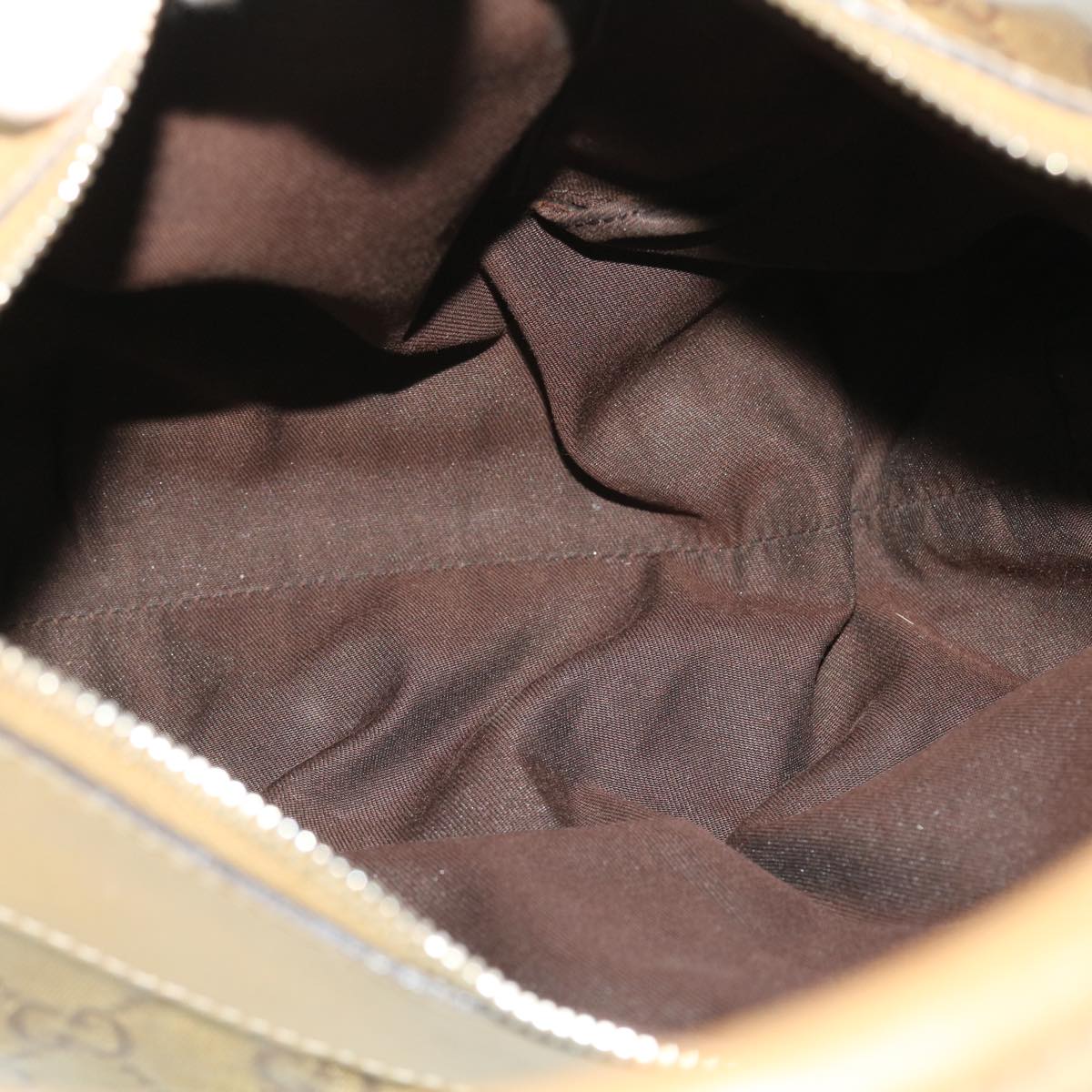 GUCCI GG Crystal Canvas Shoulder Bag Coated Canvas Gold Tone 190525 51845