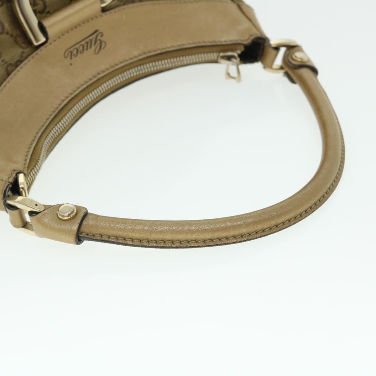 GUCCI GG Crystal Canvas Shoulder Bag Coated Canvas Gold Tone 190525 51845