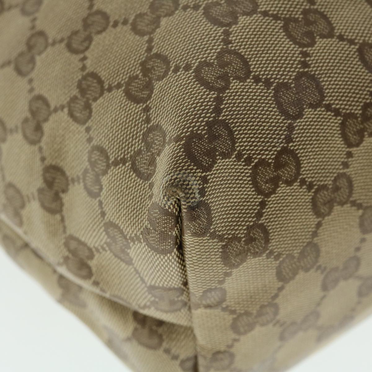 GUCCI GG Crystal Canvas Tote Bag Coated Canvas Beige Gold Tone 51846