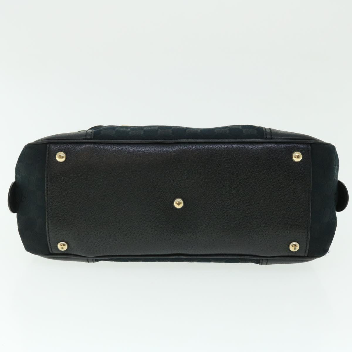 GUCCI GG Canvas Web Sherry Line Hand Bag Black Red Green 51850
