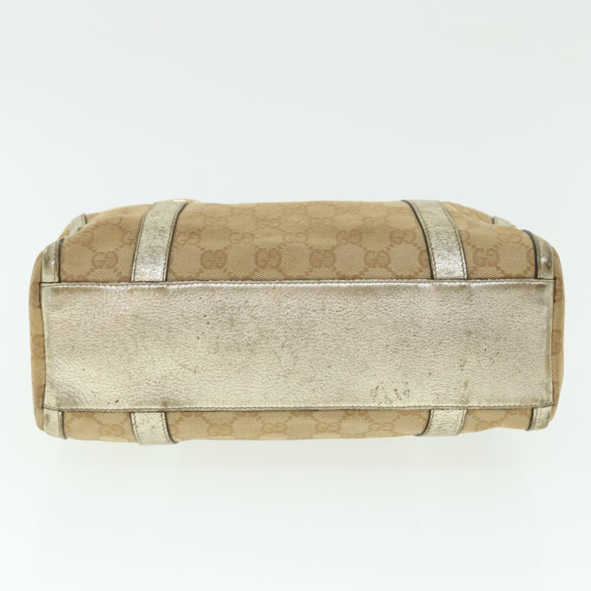 GUCCI GG Canvas Web Sherry Line Hand Bag Beige Red Green 51851