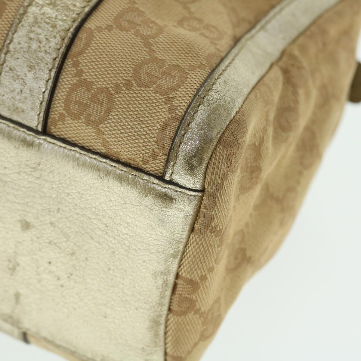GUCCI GG Canvas Web Sherry Line Hand Bag Beige Red Green 51851