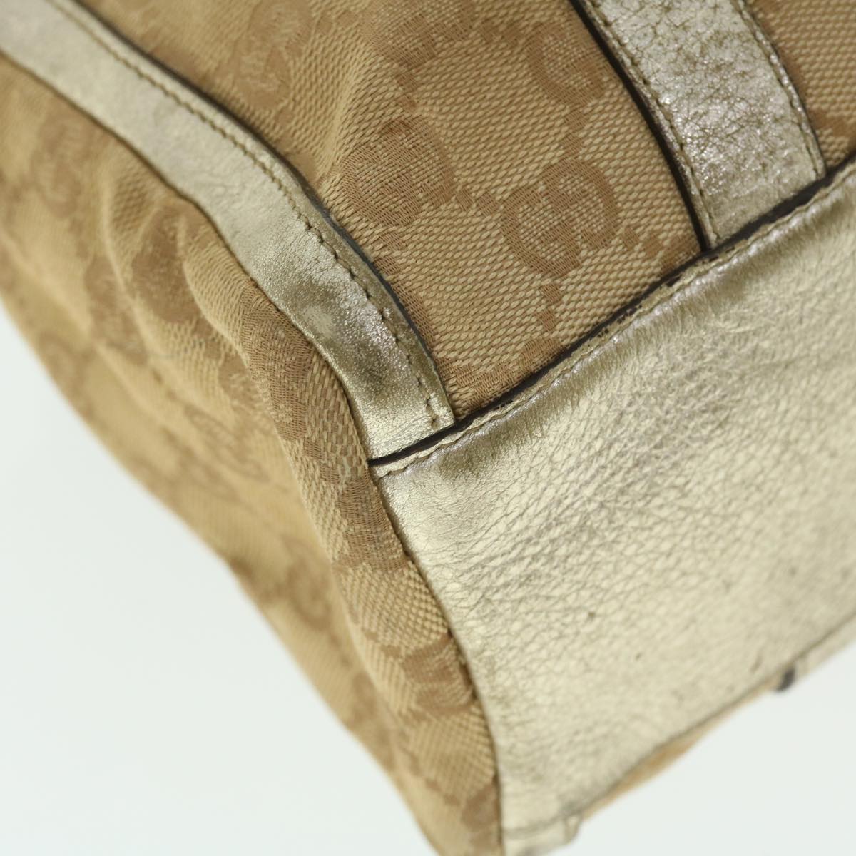 GUCCI GG Canvas Web Sherry Line Hand Bag Beige Red Green 51851