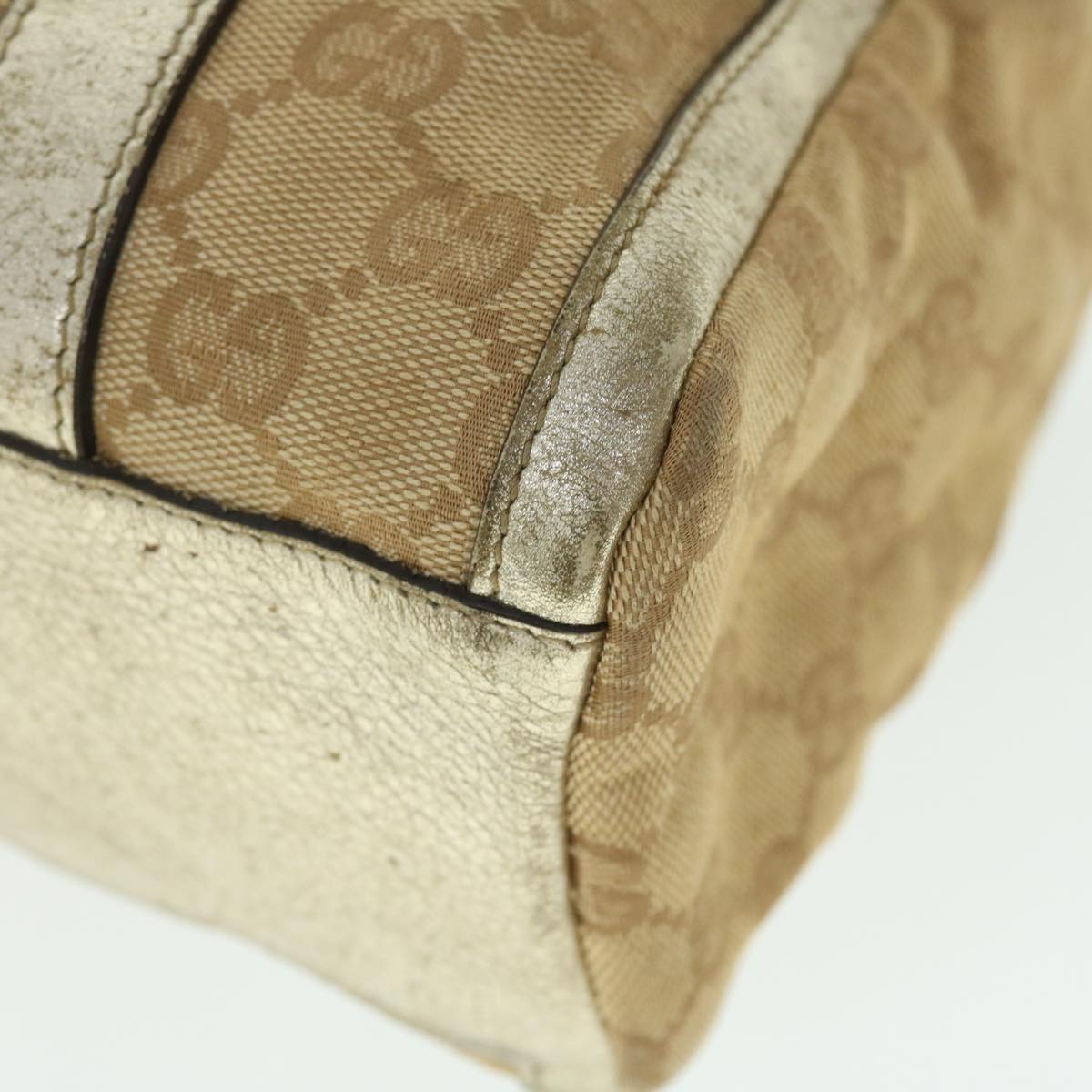 GUCCI GG Canvas Web Sherry Line Hand Bag Beige Red Green 51851