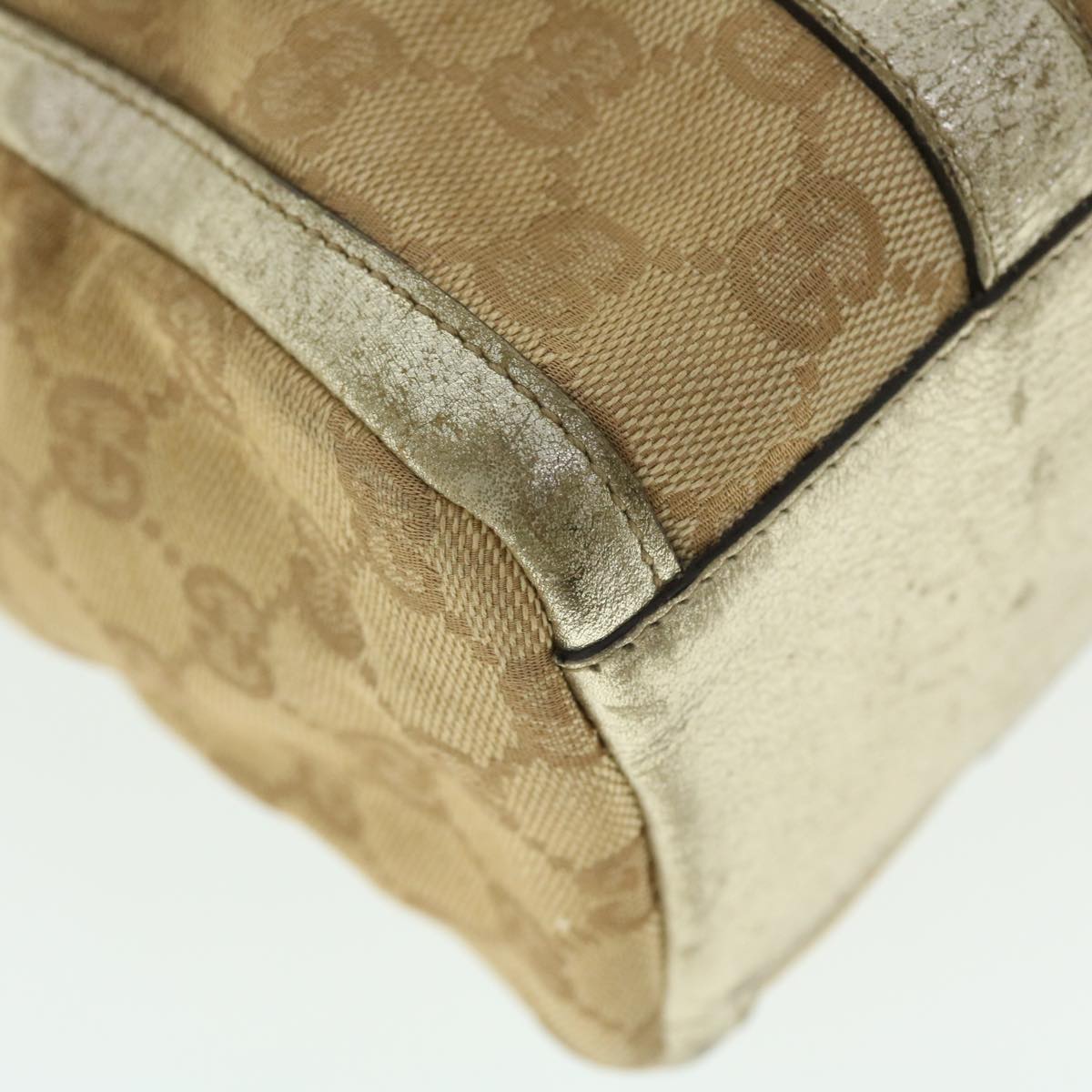 GUCCI GG Canvas Web Sherry Line Hand Bag Beige Red Green 51851