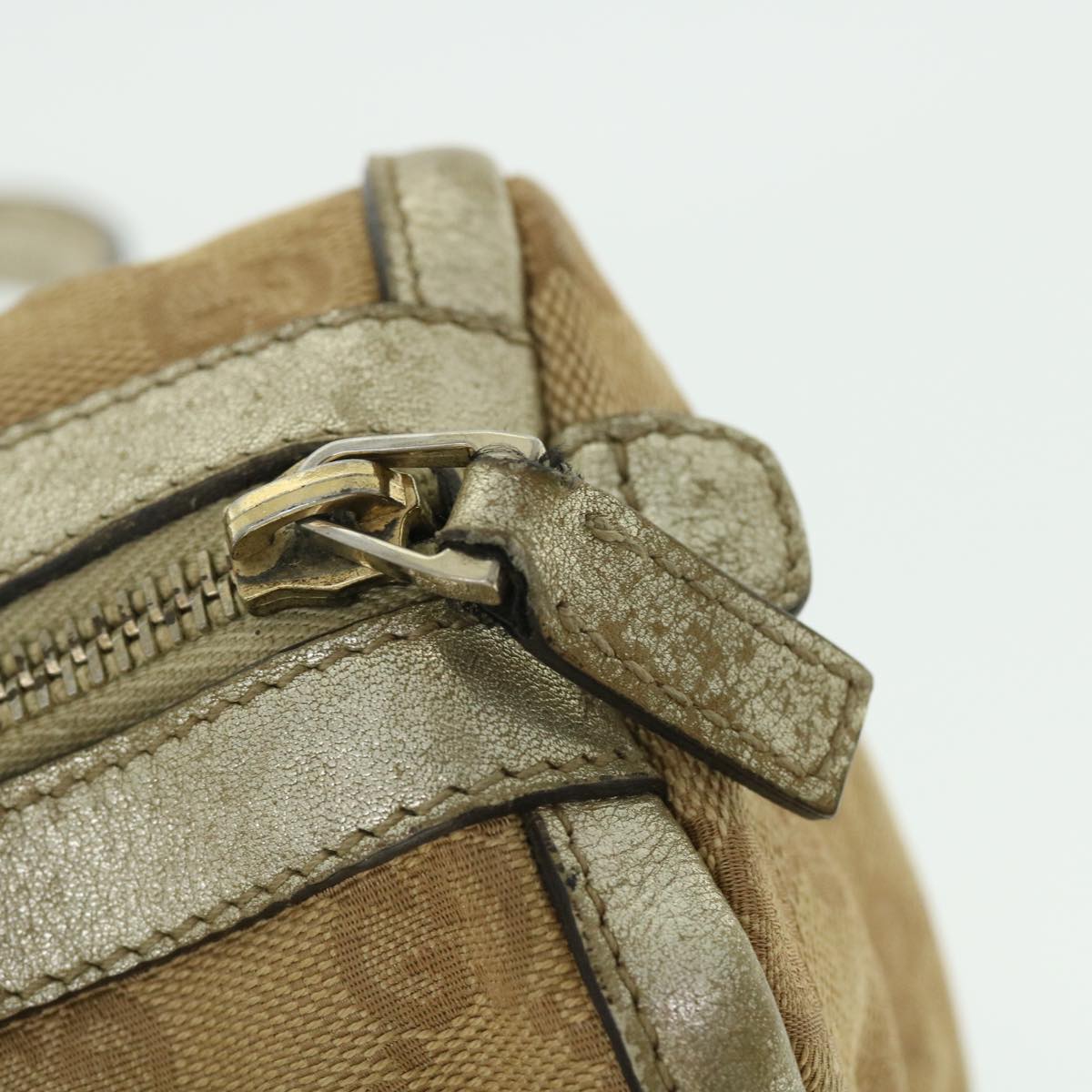 GUCCI GG Canvas Web Sherry Line Hand Bag Beige Red Green 51851