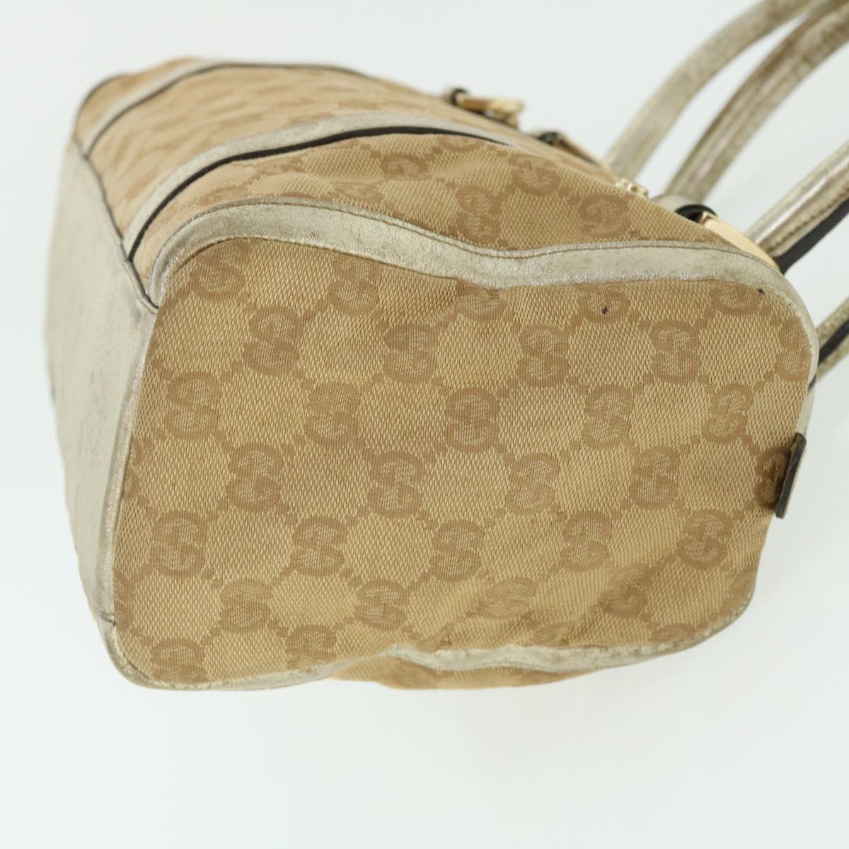 GUCCI GG Canvas Web Sherry Line Hand Bag Beige Red Green 51851