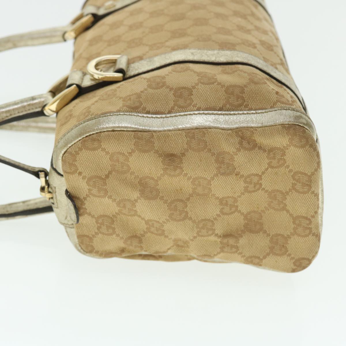 GUCCI GG Canvas Web Sherry Line Hand Bag Beige Red Green 51851