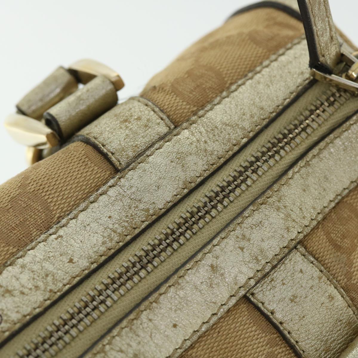 GUCCI GG Canvas Web Sherry Line Hand Bag Beige Red Green 51851