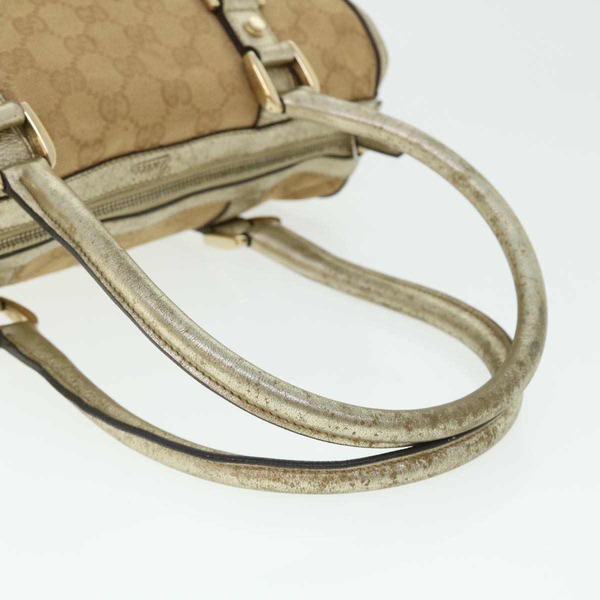 GUCCI GG Canvas Web Sherry Line Hand Bag Beige Red Green 51851