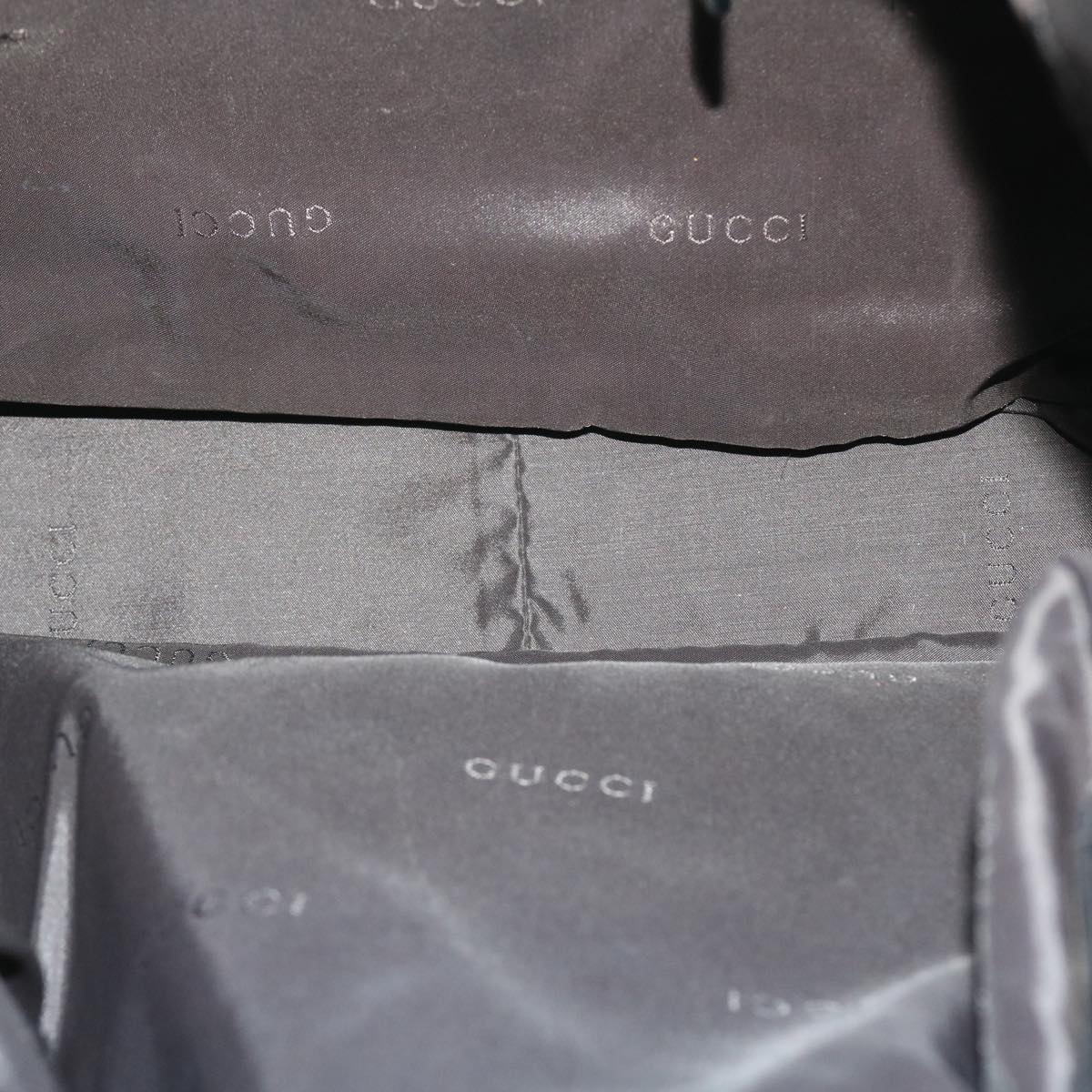 GUCCI Bamboo Shoulder Bag Nylon 2way Black 51852