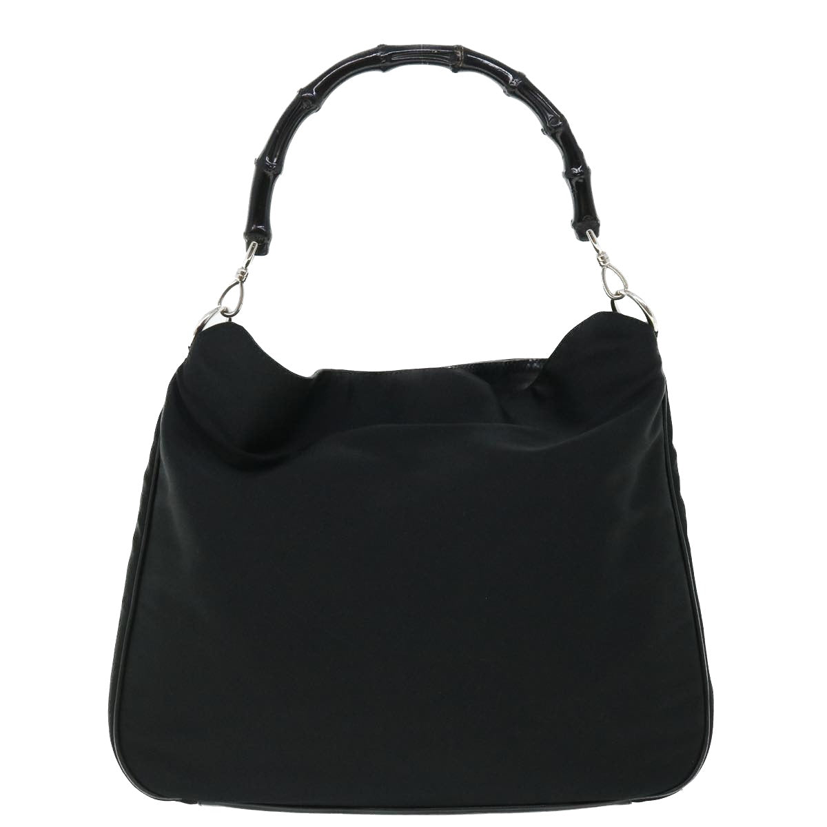 GUCCI Bamboo Shoulder Bag Nylon 2way Black 51852