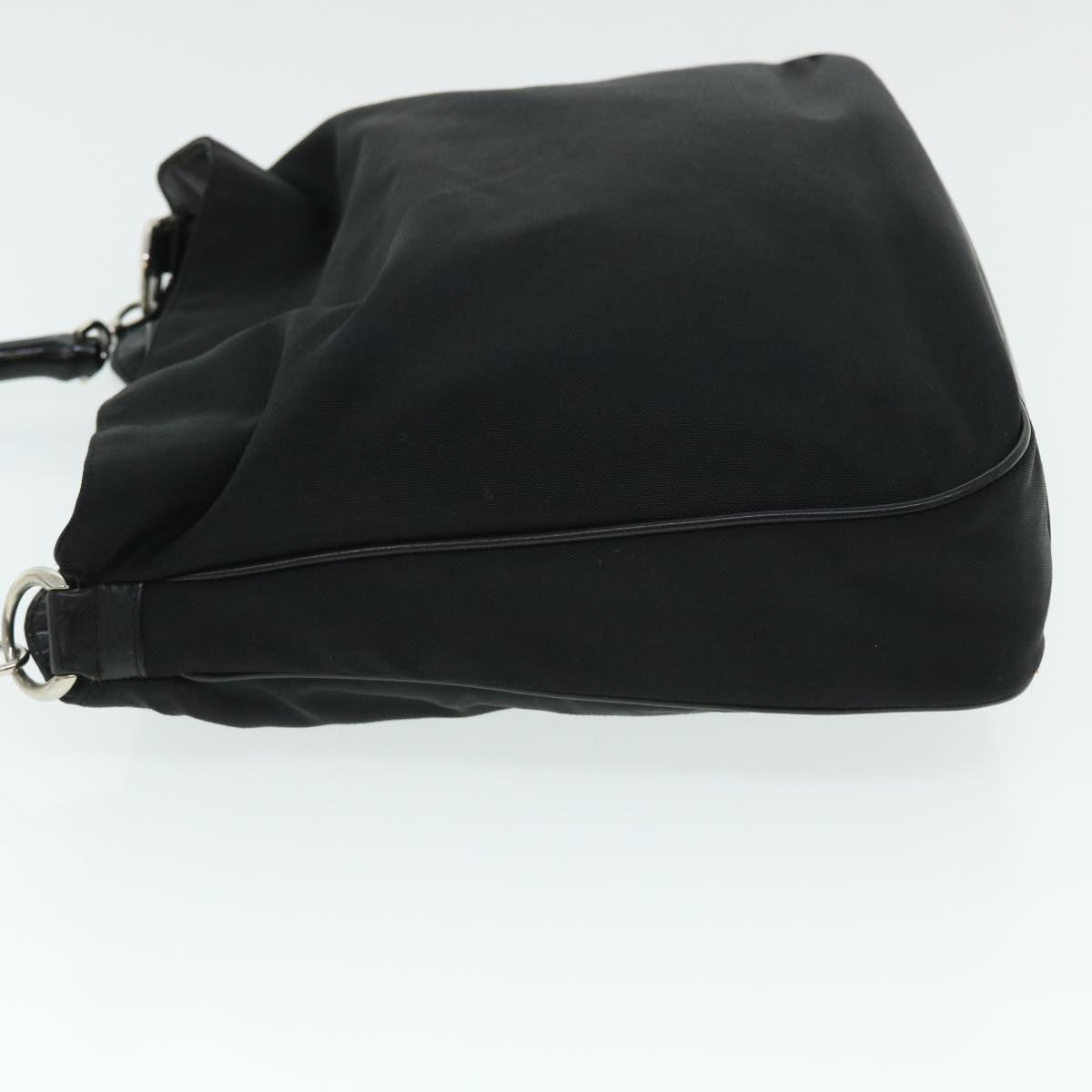 GUCCI Bamboo Shoulder Bag Nylon 2way Black 51852