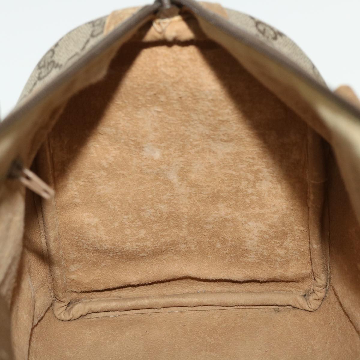 GUCCI GG Canvas Web Sherry Line Hand Bag PVC Leather Beige Red Green 51854