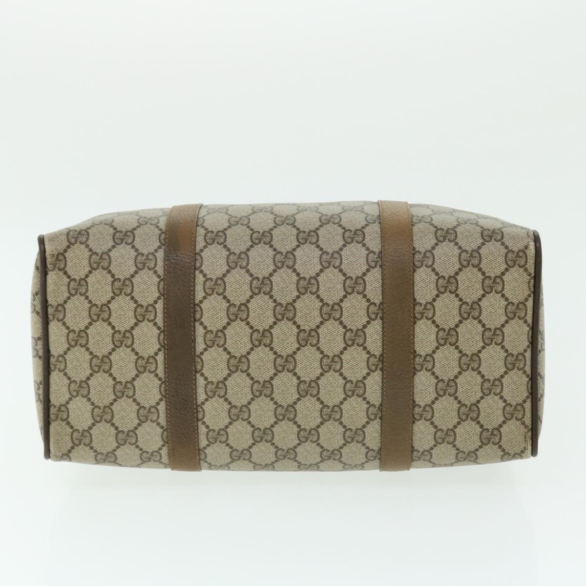 GUCCI GG Canvas Web Sherry Line Hand Bag PVC Leather Beige Red Green 51854
