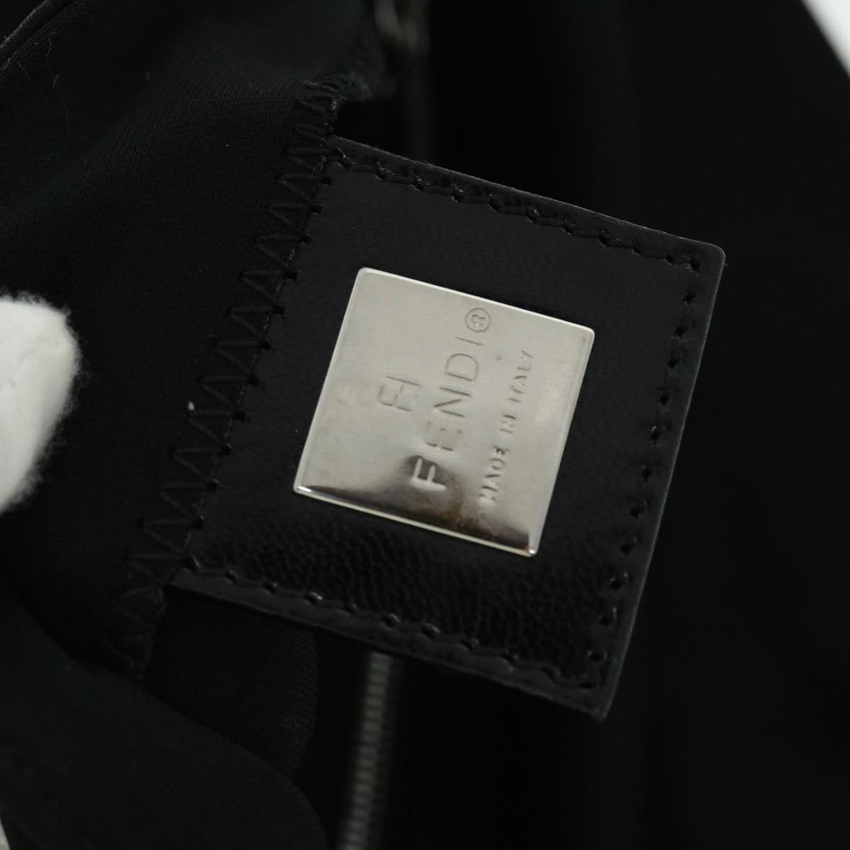 FENDI Mamma Baguette Shoulder Bag Nylon Black 51887