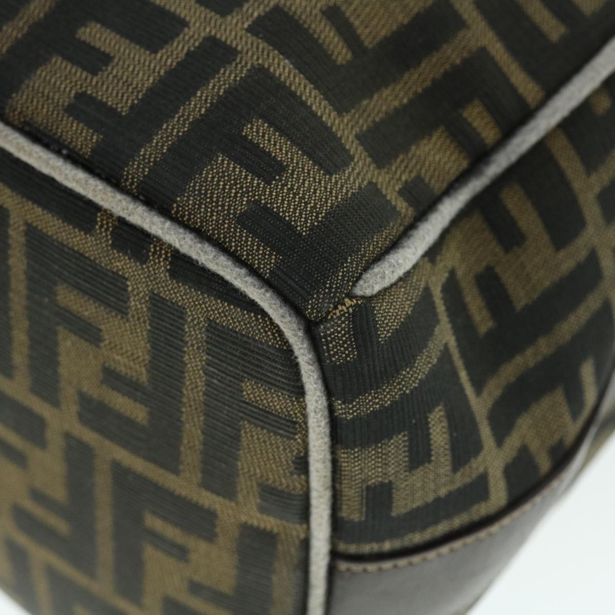 FENDI Zucca Canvas Vanity pouch Hand Bag Nylon Brown Black purple 51889