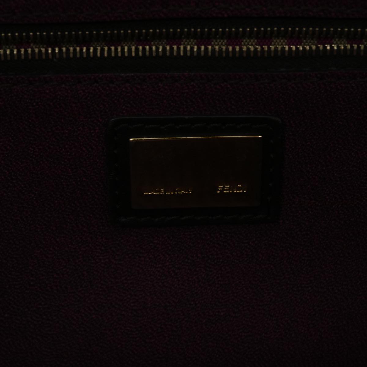 FENDI Zucca Canvas Tote Bag PVC Leather Brown Black purple 51890