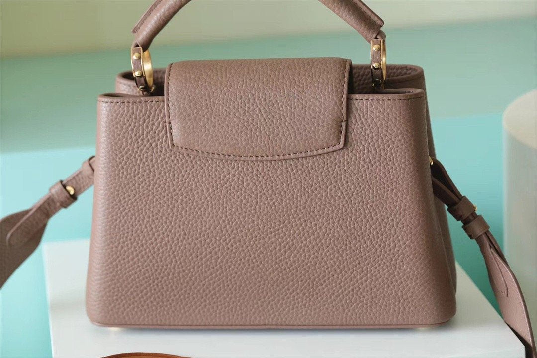 LV Capucines GLAMI Taurillon Light Brown For Women,  Shoulder And Crossbody Bags 26cm/10.6in LV
