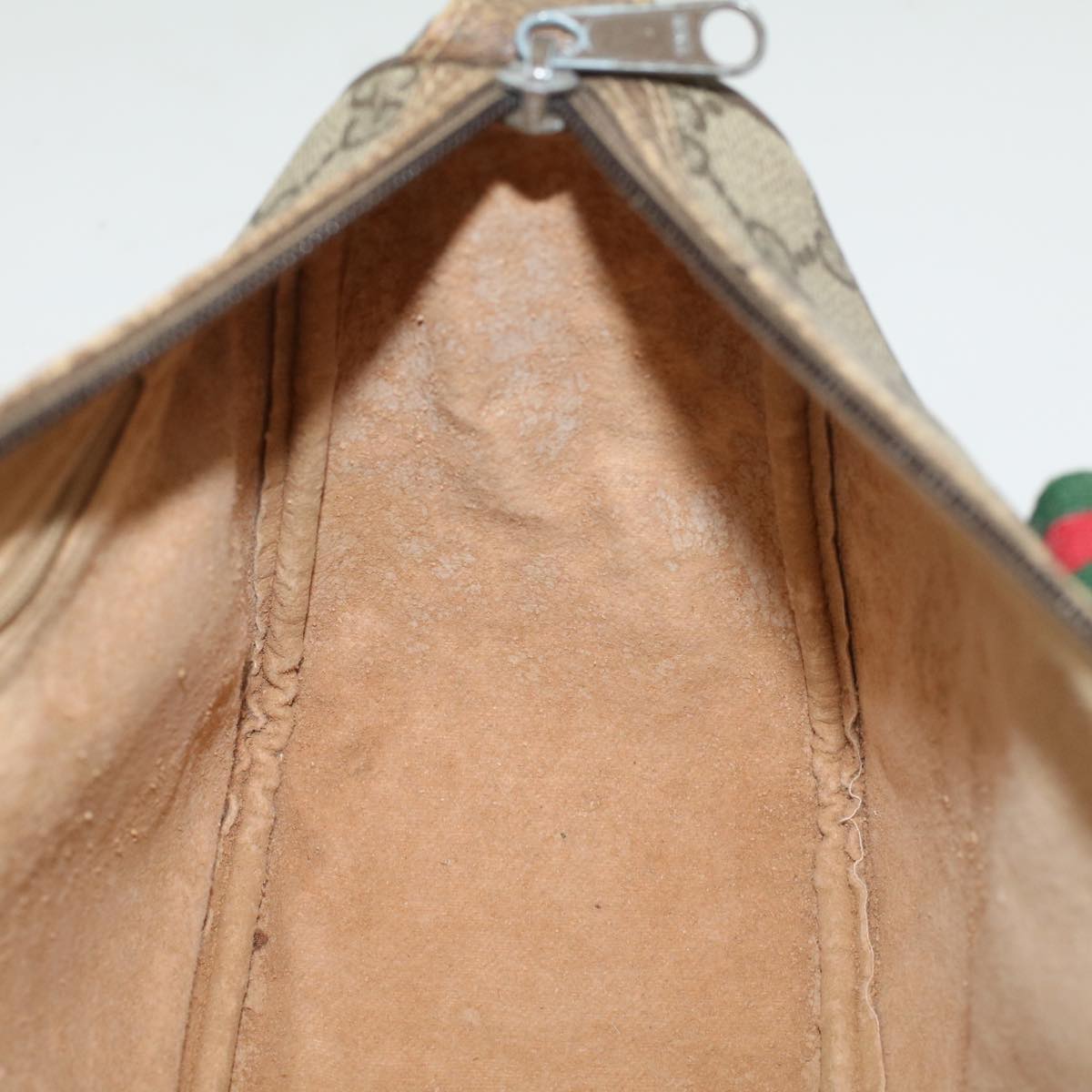 GUCCI GG Canvas Web Sherry Line Boston Bag Beige Red 39•02•040 52018