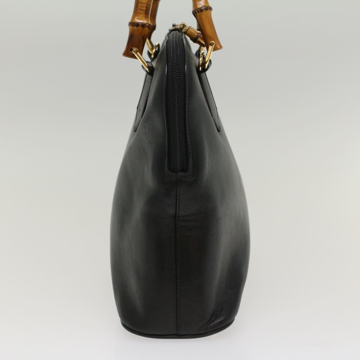 GUCCI Bamboo Hand Bag Leather Black 000 2214 0289 52034