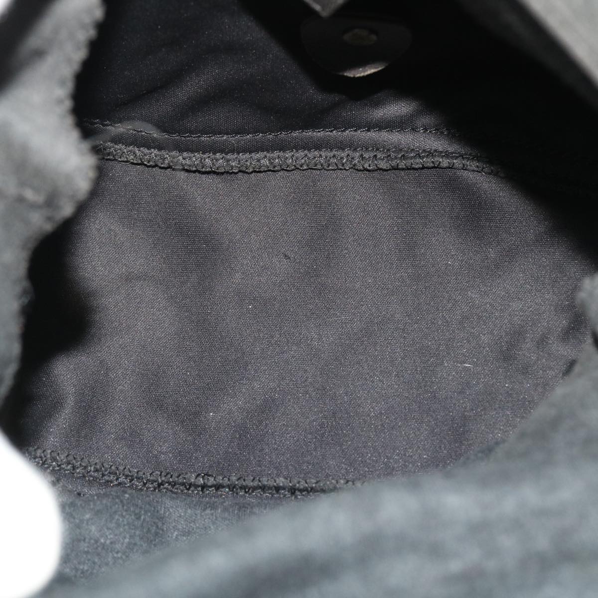 FENDI Mamma Baguette Shoulder Bag Nylon Gray 52069