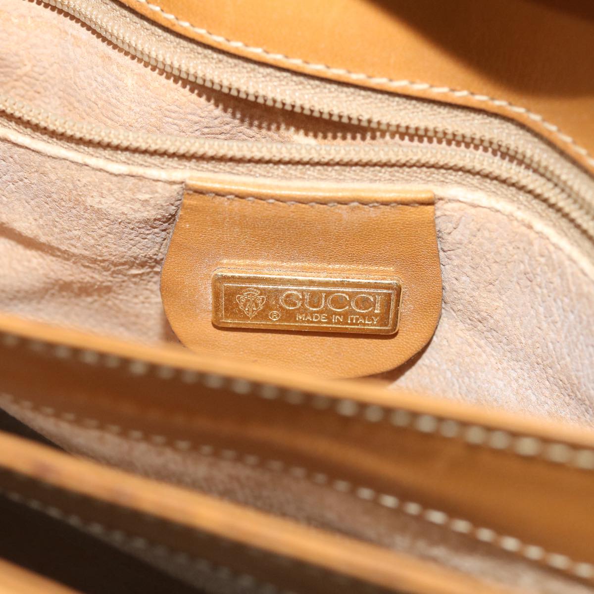 GUCCI Micro GG Canvas Shoulder Bag PVC Leather Beige 004 256 0024 52110