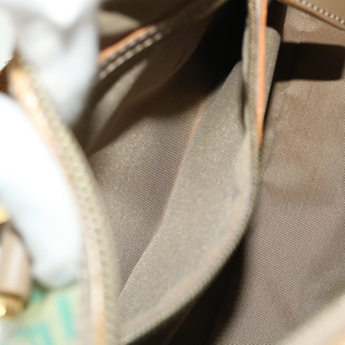 FENDI Zucchino Canvas Hand Bag Enamel Light Blue 52118
