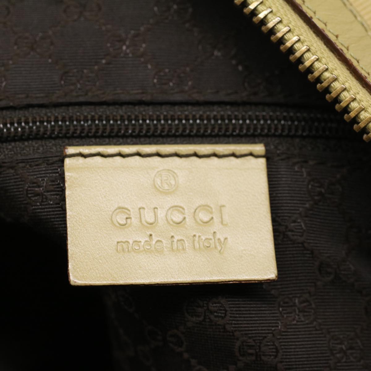 GUCCI Sherry Line Shoulder Bag Canvas Beige Brown 90762 52131