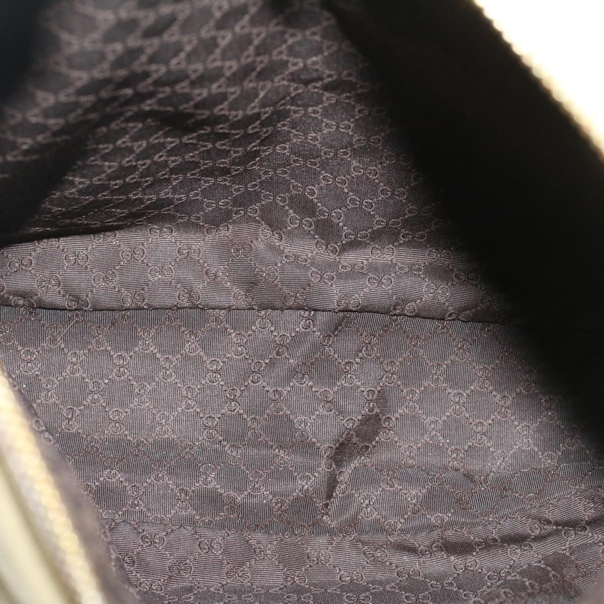 GUCCI Sherry Line Shoulder Bag Canvas Beige Brown 90762 52131