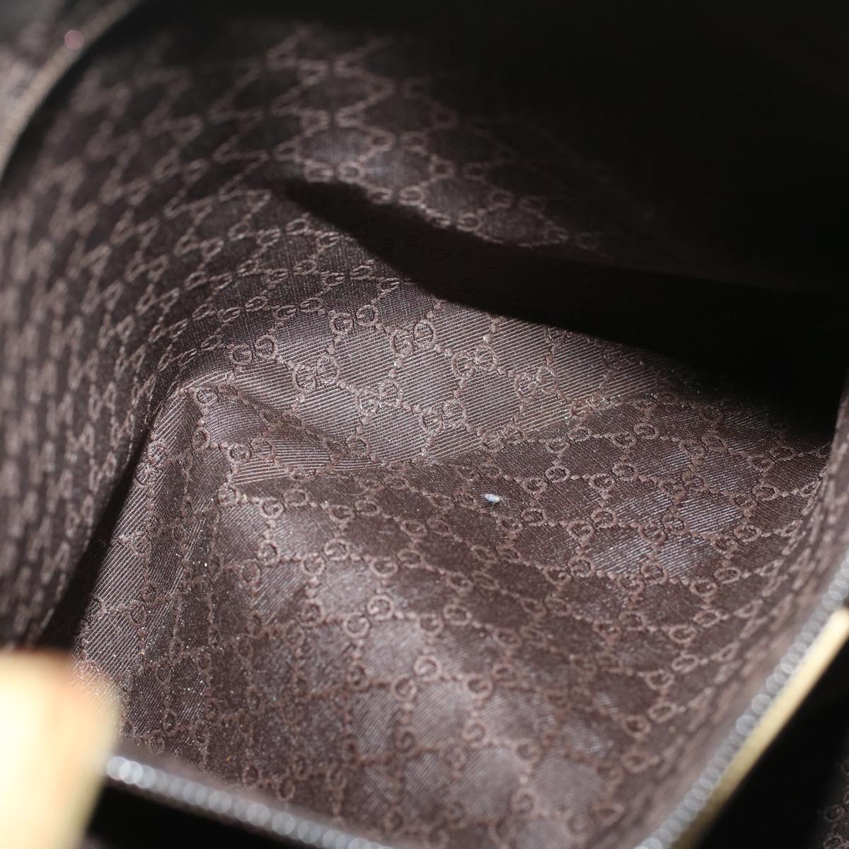GUCCI Sherry Line Shoulder Bag Canvas Beige Brown 90762 52131