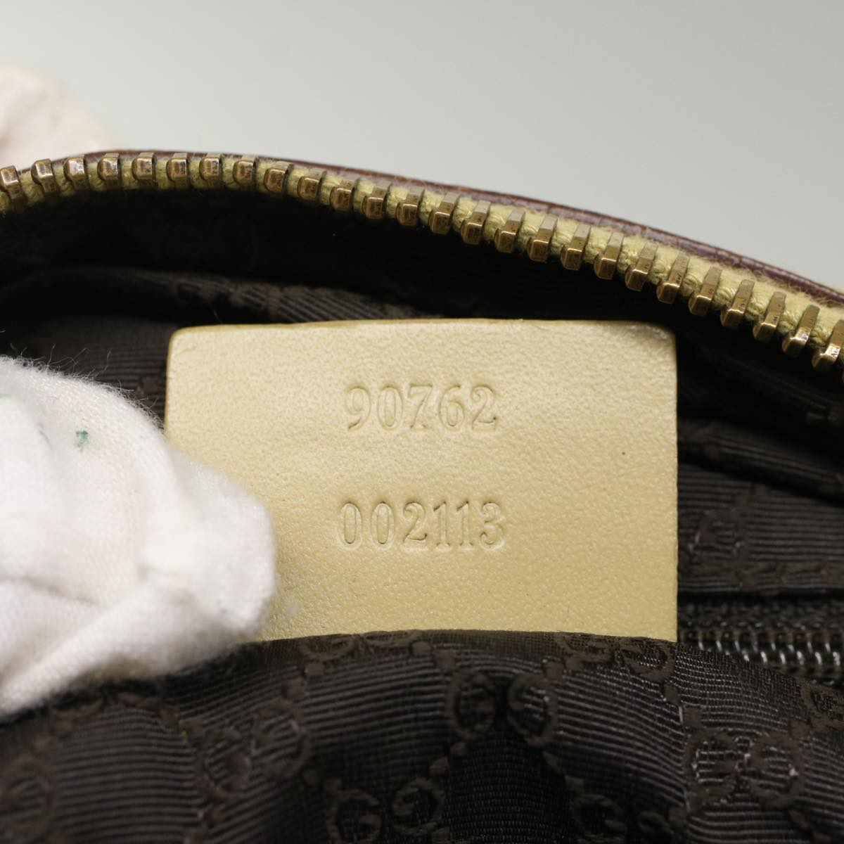 GUCCI Sherry Line Shoulder Bag Canvas Beige Brown 90762 52131