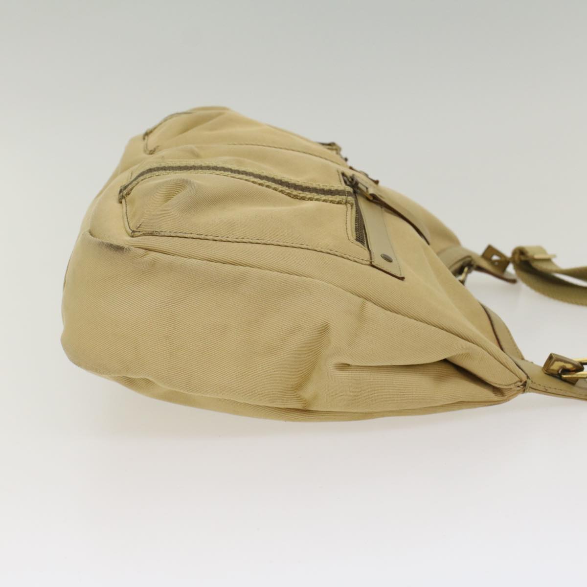 GUCCI Sherry Line Shoulder Bag Canvas Beige Brown 90762 52131
