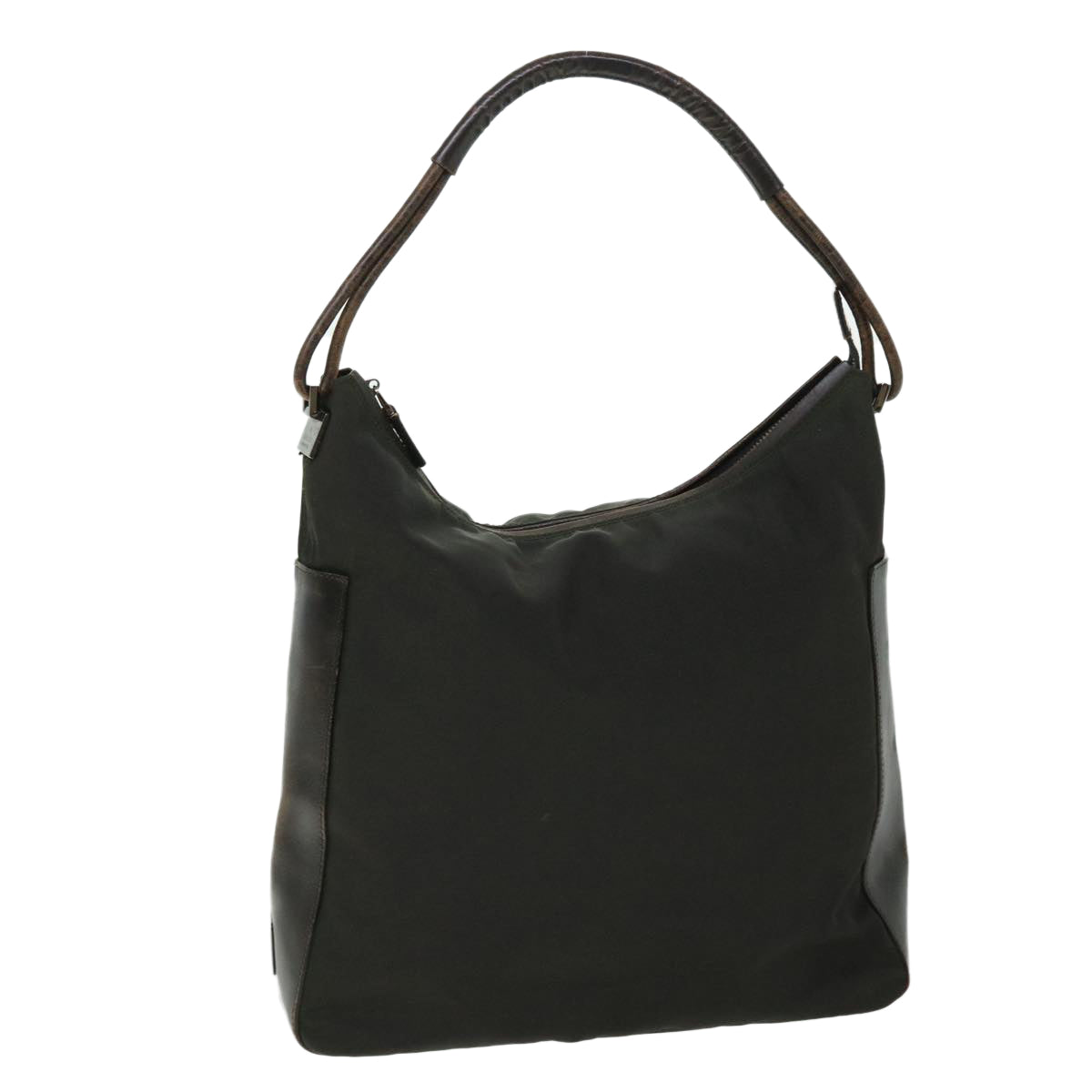 GUCCI Shoulder Bag Nylon Leather Black 52134