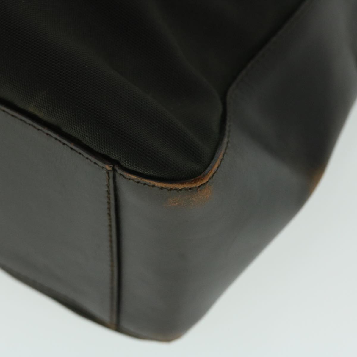 GUCCI Shoulder Bag Nylon Leather Black 52134