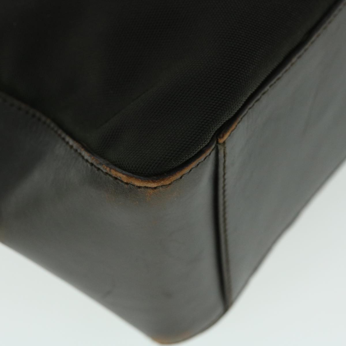 GUCCI Shoulder Bag Nylon Leather Black 52134